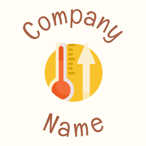 Heat up logo on a Floral White background - Abstrakt