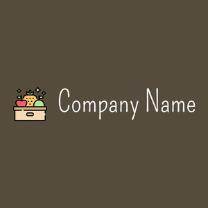 Fruit logo on a Metallic Bronze background - Comida & Bebida
