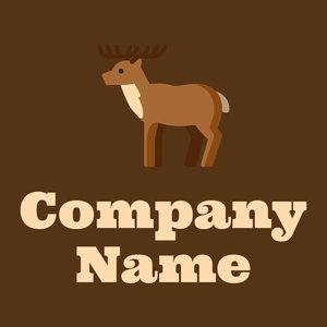 Bourbon Deer on a Baker's Chocolate background - Animales & Animales de compañía