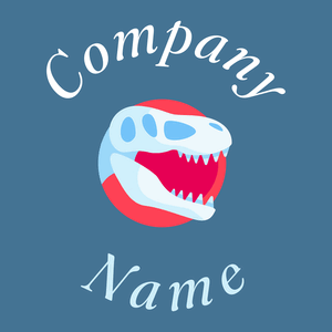 Dinosaur skull logo on a Jelly Bean background - Dieren/huisdieren