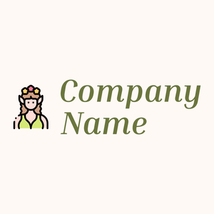 Nymph logo on a Seashell background - Abstrakt