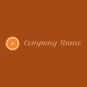 Orange slice logo on a Golden Brown background - Comida & Bebida