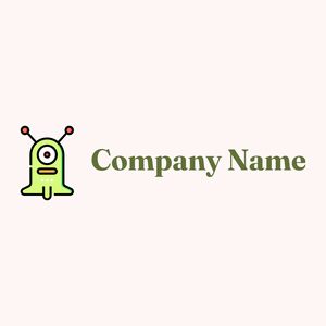 Alien logo on a Snow background - Tecnología