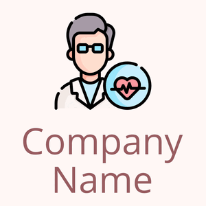 Cardiologist logo on a beige background - Médicale & Pharmaceutique