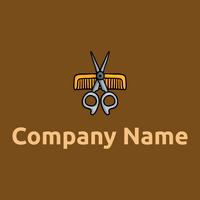 Barber logo on a Russet background - Moda & Belleza
