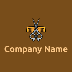 Barber logo on a Russet background - Moda & Belleza