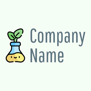 Botanic logo on a Honeydew background - Floral