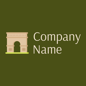 Arc de triomphe on a Verdun Green background - Arquitectura