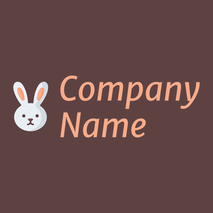 Rabbit logo on a Congo Brown background - Animali & Cuccioli