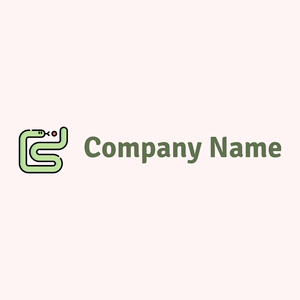 Letter Snake logo on a Snow background - Animaux & Animaux de compagnie