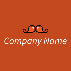 Mustache logo on a Chocolate background - Moda & Bellezza