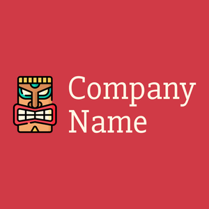 Tiki logo on a Mahogany background - Abstracto