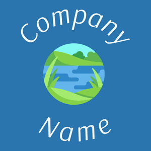 Lake logo on a Lochmara background - Medio ambiente & Ecología