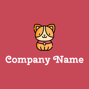 Dog logo on a Mandy background - Animales & Animales de compañía