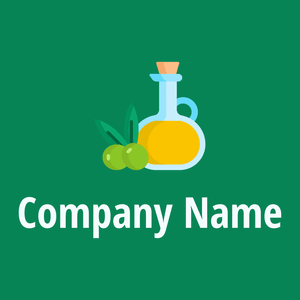 Olive oil logo on a Tropical Rain Forest background - Domaine de l'agriculture