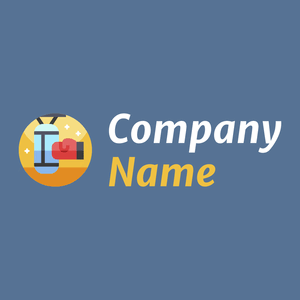 Boxing logo on a Kashmir Blue background - Esportes
