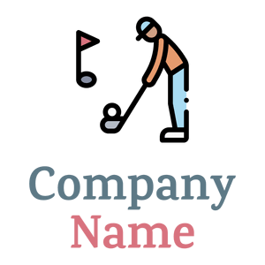 Golf player on a White background - Sport