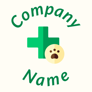 Veterinary logo on a Floral White background - Animaux & Animaux de compagnie