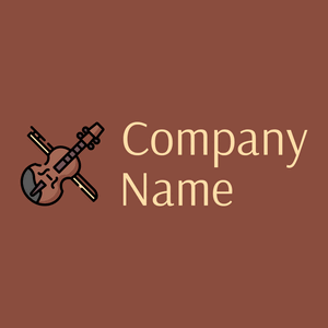 Violin logo on a Mule Fawn background - Unterhaltung & Kunst