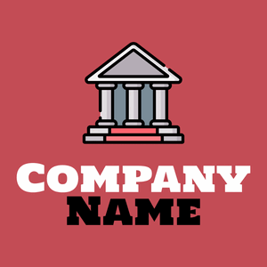 Courthouse logo on a Fuzzy Wuzzy Brown background - Arquitetura