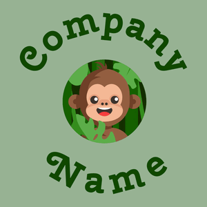 Monkey logo on a Mantle background - Tiere & Haustiere