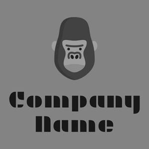 Gorilla logo on a Grey background - Animales & Animales de compañía