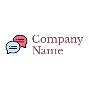 Speech bubble logo on a White background - Comunicaciones