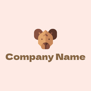 Hyena logo on a Misty Rose background - Animales & Animales de compañía