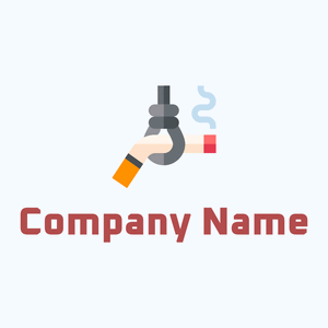 Quit smoking logo on a Alice Blue background - Abstracto