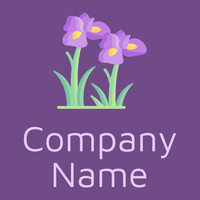 Iris logo on a Affair background - Floral