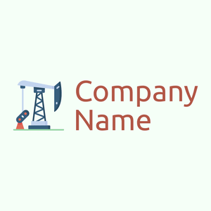 Oil pump logo on a Honeydew background - Abstracto