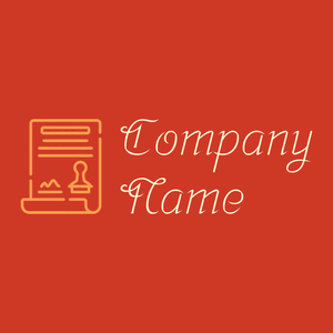 Notary logo on a Persian Red background - Negócios & Consultoria