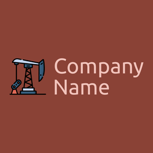 Oil pump logo on a Prairie Sand background - Abstracto