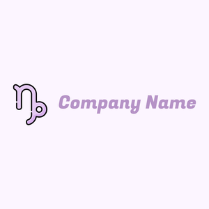 Capricorn logo on a pink background - Abstrato