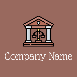 Courthouse logo on a Dark Chestnut background - Handel & Beratung