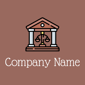 Courthouse logo on a Dark Chestnut background - Negócios & Consultoria
