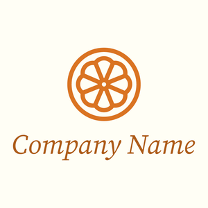 Orange slice logo on a Ivory background - Comida & Bebida