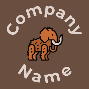 Woolly mammoth logo on a Spice background - Animais e Pets