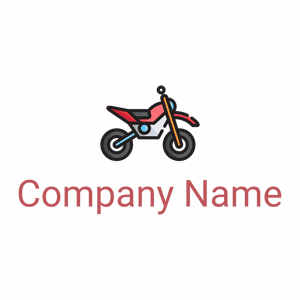 Red Motorcycle on a White background - Abstract