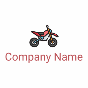 Red Motorcycle on a White background - Abstrakt