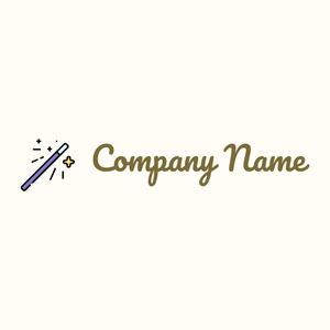 Magic wand logo on a Floral White background - Divertissement & Arts
