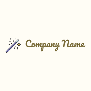 Magic wand logo on a Floral White background - Entertainment & Arts