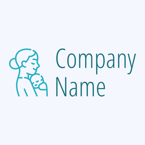 Mother logo on a Ghost White background - Enfant & Garderie