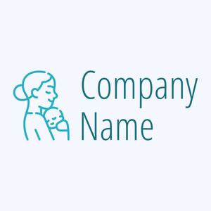 Mother logo on a Ghost White background - Crianças & Cuidados