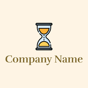 Glass Hourglass on a Floral White background