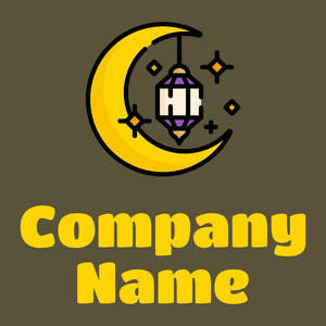 Moon logo on a Panda background - Abstracto