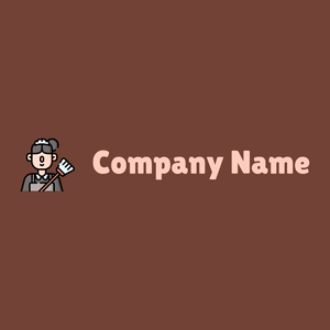 Maid logo on a Metallic Copper background - Limpeza & Manutenção