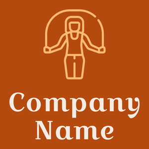 Jumping rope logo on an orange background - Medizin & Pharmazeutik