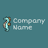 Seahorse logo on a Paradiso background - Tiere & Haustiere