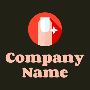 Manicure logo on a Black Magic background - Moda & Belleza